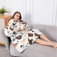 thumbnail image 5 of Oversized Wearable Blanket Hoodie,Dachshund Dog Boston Terrier Dog Sherpa Blanket Hoodie with Super Pockets,Super Warm Fuzzy Pullover for Women & Men, 5 of 6