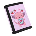 thumbnail image 2 of Chririnla Cute Axolotl Strawberry Lightweight Trifold Money Organizer for Daily Use, Polyester Foldable Toddlers Purse for Outdoor Holiday, 2 of 6