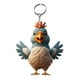 thumbnail image 5 of Pendiente de gallina, llave colgante de cerámica, estilo artístico, plegable portátil, metal frame, para dormitorio, Chicken Pendant Keychain, Handicraft Pendant, Keychain Decor, High Volume, 5 of 9