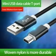thumbnail image 2 of Câble de Données à Haute Vitesse de Transfert Blindage Sortie Stable Anti-Enroulement Largement Compatible Charge Tressé Fil Mini USB Données Transferts Chargeur Câble pour Lecteur MP3 MP4, 2 of 10