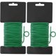 thumbnail image 1 of Paquete de 2 ataduras flexibles para plantas de jardín, ideales para el hogar, la oficina y la jardinería, 20 metros, color verde, 1 of 5