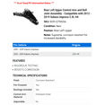 thumbnail image 2 of Rear Left Upper Control Arm and Ball Joint Assembly - Compatible with 2012 - 2019 Subaru Impreza 2.0L H4 2013 2014 2015 2016 2017 2018, 2 of 2