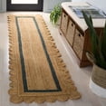 thumbnail image 2 of SAFAVIEH Natural Fiber Archibald Bordered Runner Rug, Natural/Dark Green, 2'3" x 9', 2 of 6