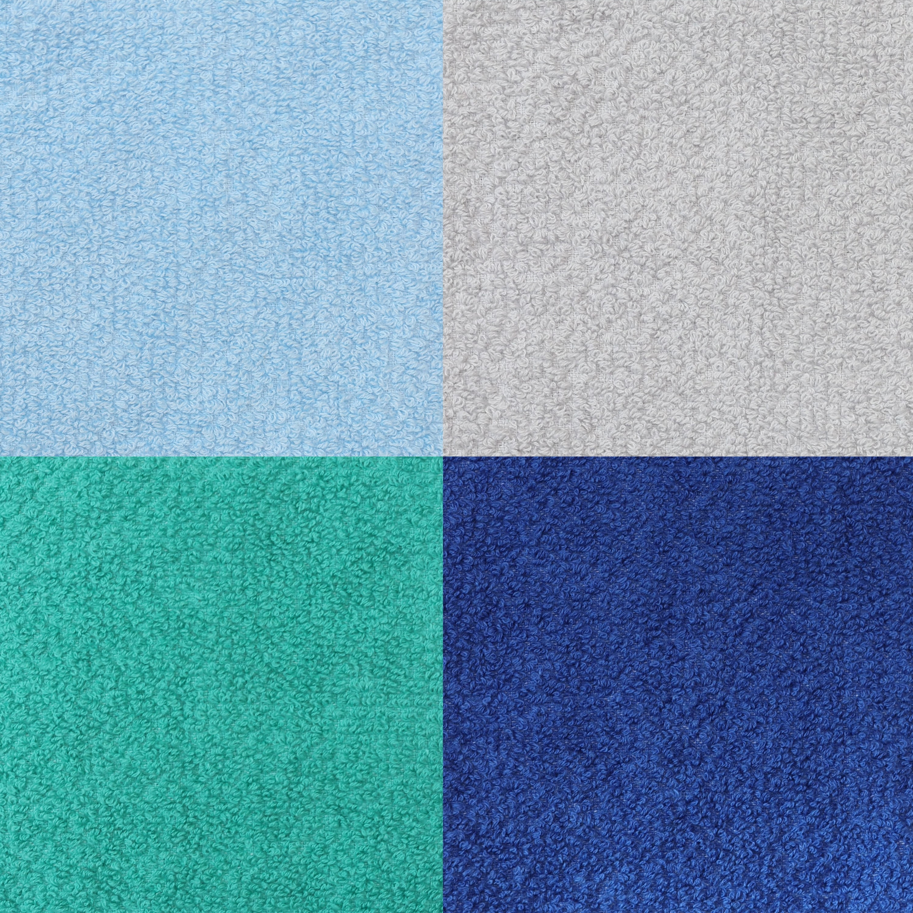 Your Zone Kids Washcloths, 8 Pack, 90% Cotton/10% Polyester, Blue, Teal and Gray