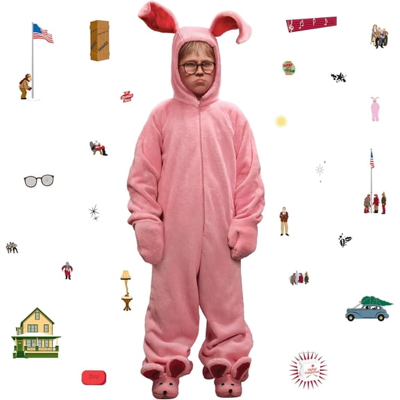 A Christmas Story Ralphie Bunny Suit Giant Peel and Stick Wall Decals, RMK5409GM