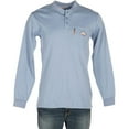 thumbnail image 2 of Work Blue Henley T-Shirt 100% Preshrunk Cotton NFPA 2112, 2 of 5