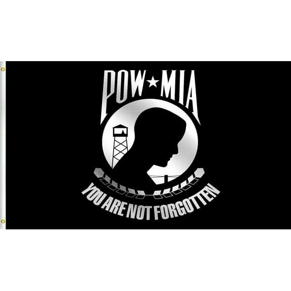 4X6 FT POW-MIA POW MIA Flag Large Prisoner of War Banner Military Pennant 150D