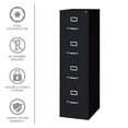 thumbnail image 6 of Hirsh 22" Deep 4 Drawer Letter Width Vertical File Cabinet, Commercial Grade, Black, 6 of 20