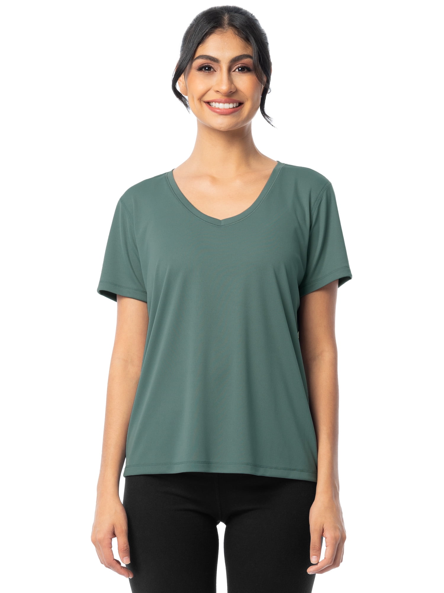 Athletic Works Women's and Women's Plus Core Active V-Neck T-Shirt, Sizes XS-4X
