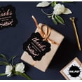 thumbnail image 6 of Inkdotpot Pack Of 100 Thanks For Celebrating With Me Birthday Paper Tags DIY Craft Bracket Shape Real Rose Gold Foil Hang Tags, 6 of 7