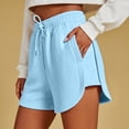 thumbnail image 2 of Tumotour Plus Size Summer Athletic Workout Shorts for Women Elastic Waist Shorts with Pockets Drawstring Summer Running Shorts Yoga Pants, 2 of 8