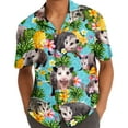 thumbnail image 5 of Funny Tropical Opossum Hawaiian Shirts for Men Casual Opossum Womens Hawaiian Shirt for Men Hawaiian Shirts Short Sleeve, 5 of 7