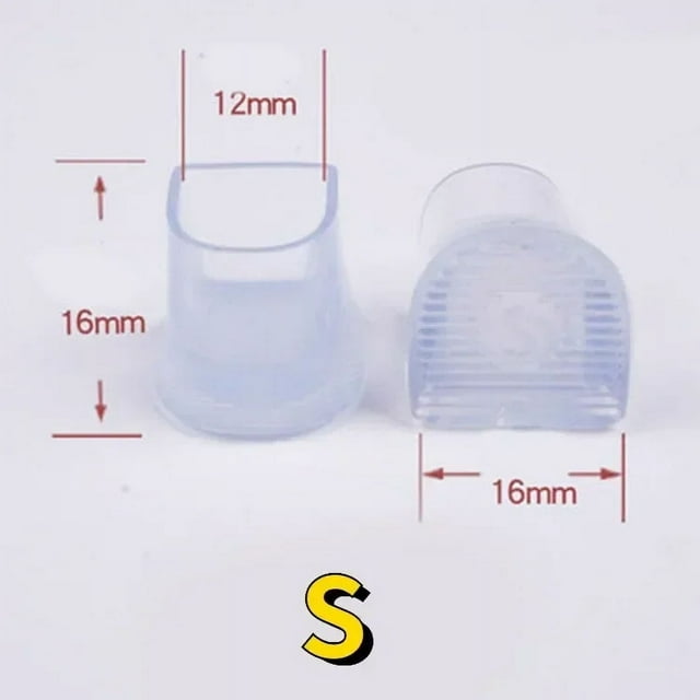 Non-slip Silicone High Heel Protector Covers High Heels Protective Stoppers Wearable Silence Heel Cover Shockproof Accessory transparent S 2PCS