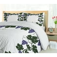thumbnail image 5 of Ambesonne Vines Duvet Cover Sets, Grape Leaves Frame Graphic, 2-King, Dark Green and Indigo, 5 of 7