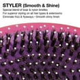 thumbnail image 2 of Olivia Garden OG Brush Styler, To Smooth and add Shine, All hair Types, removable cushion for easy cleaning, scalp hugging for scalp massage, gentle, for women, men and children, Pink, 2 of 6