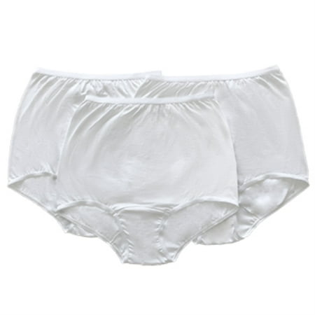 Carole - Carole Women's White 100% Cotton Full Cut Briefs Panties Size ...