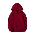 thumbnail image 3 of Tdoqot Girls Cotton Hoodies- Long Sleeve Fashion Casual Soft Kids Pullover Sweatshirt Red Size 8, 3 of 3
