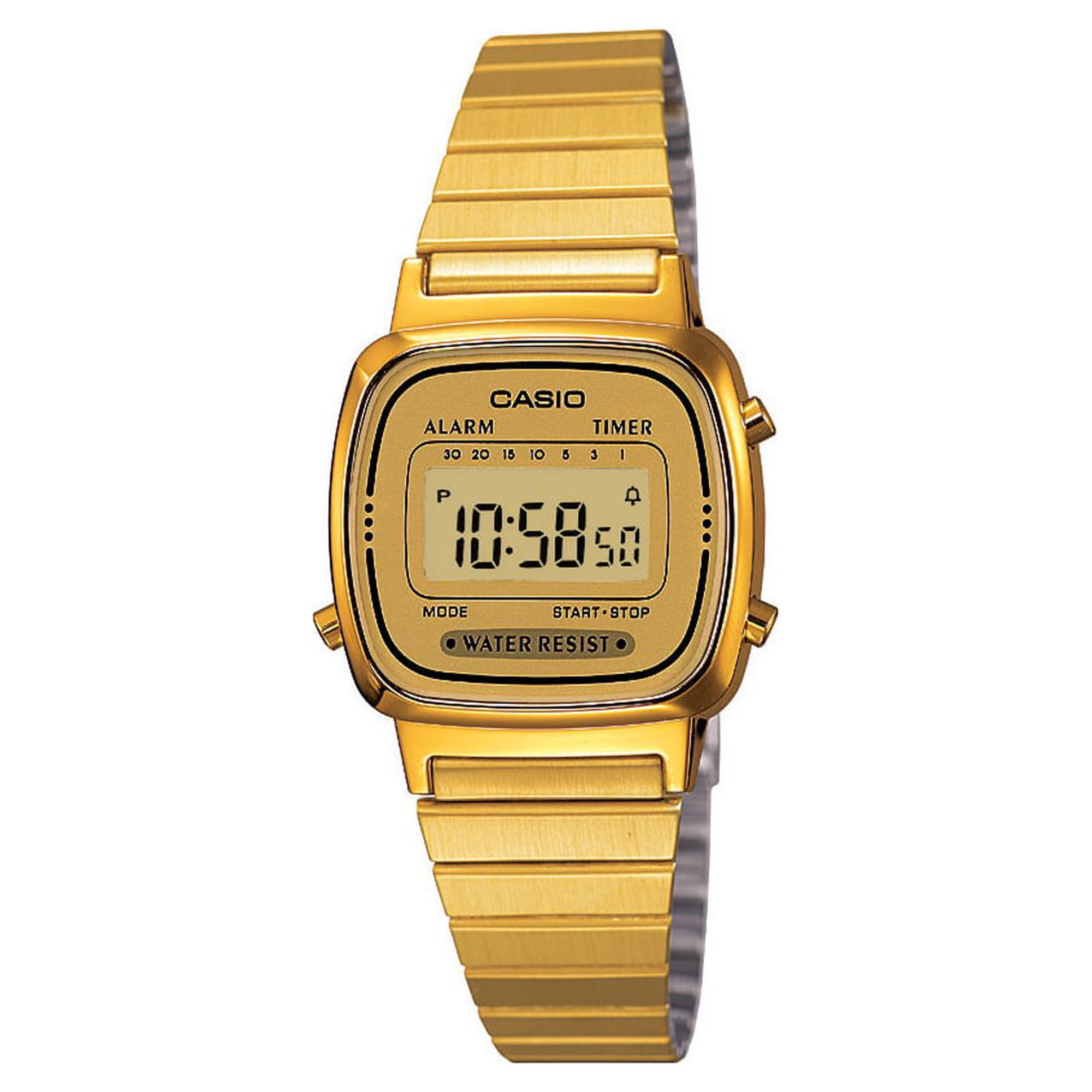 Casio Women's Gold-Tone Classic Digital Watch LA670WGA-9