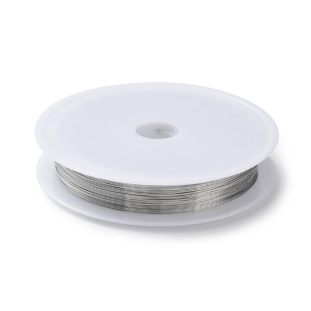 10 Rolls 304 Stainless Steel Wire Round for Wire Wrapping Jewelry Making Stainless Steel Color 26 Gauge(0.4mm) about 65.62 Feet(20m)/roll DIY