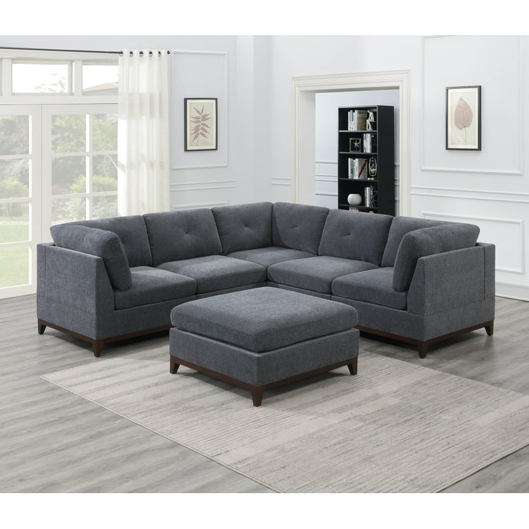 L shaped sale sectional with wedge