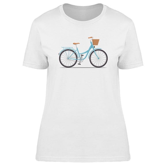 Low Frame Blue Bicycle T-Shirt Women -Image by Shutterstock, Female Small