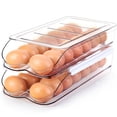 thumbnail image 1 of Soporte para huevos RoskDeewat para nevera con tapa, apilable, 28 huevos, 1 of 7