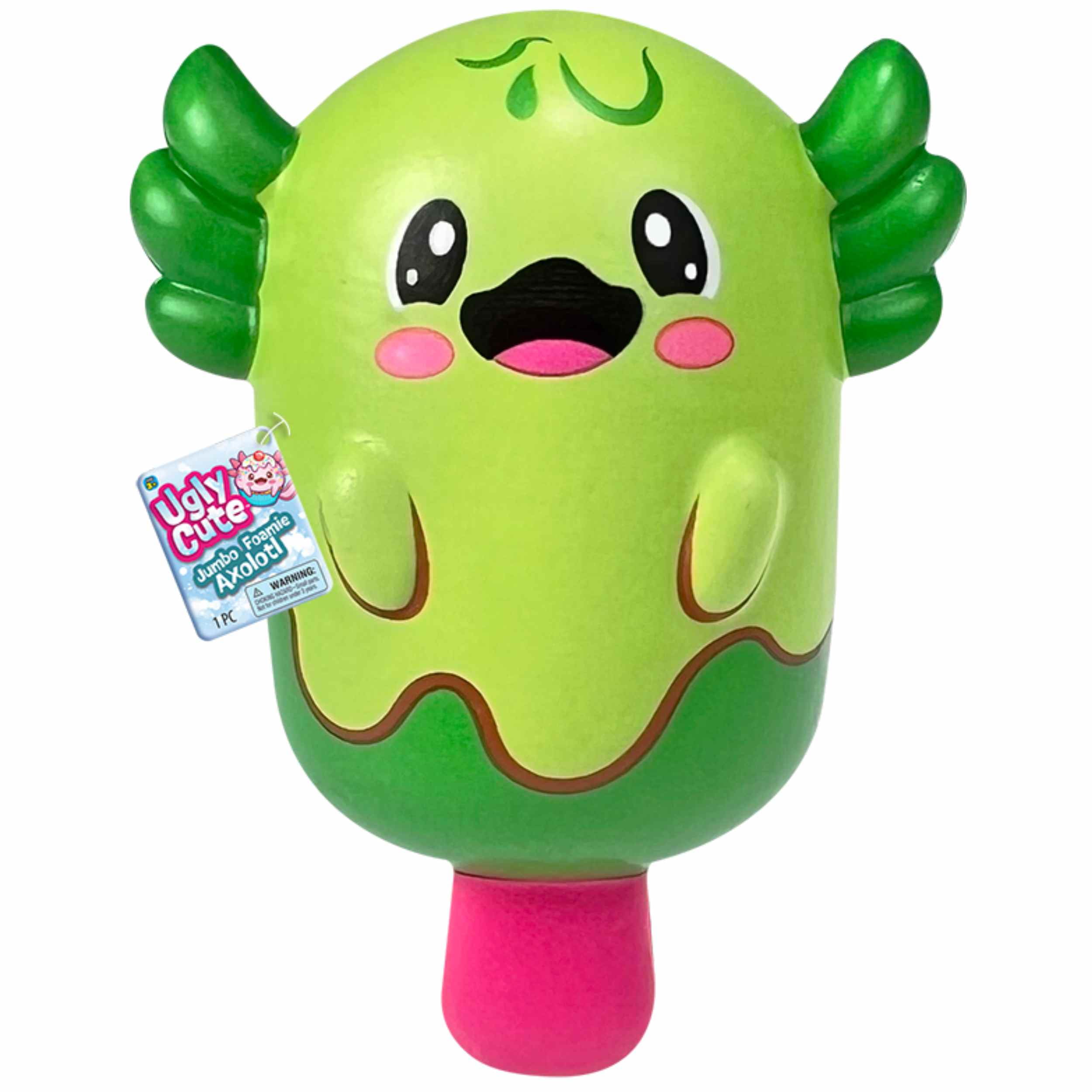 (2 pack) Ja-Ru Ugly Cute Jumbo Foam Axolotl Friend 1 Piece Novelty Toy