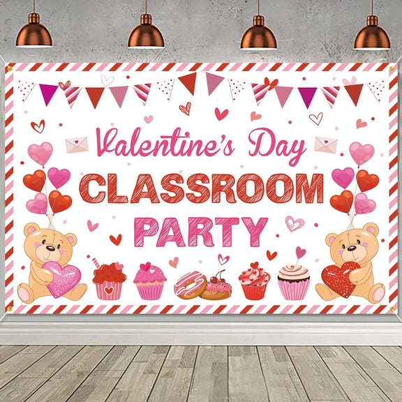 Valentine's Day Party Backdrop Banner Photography Background Decorations