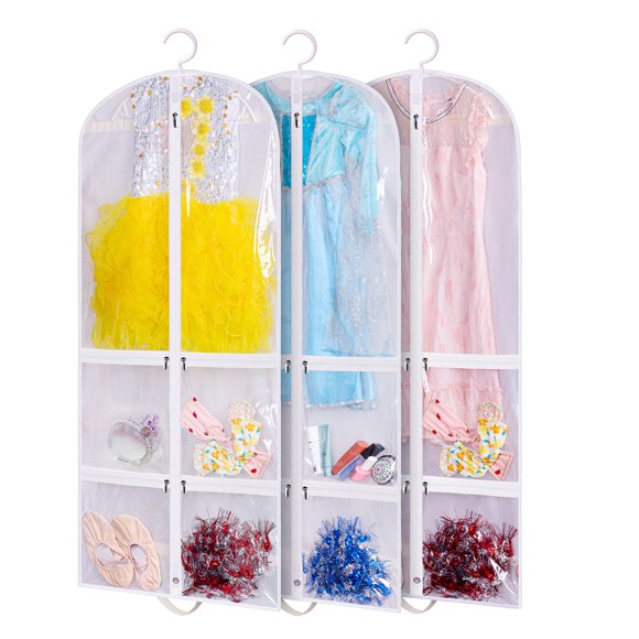Bolsa de ropa SLEEPING LAMB transparente para disfraz de baile para niños, color blanco