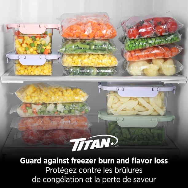 TITAN™ Medium Freezer Bags, 260 Count (4 Packs of 65) Food Storage