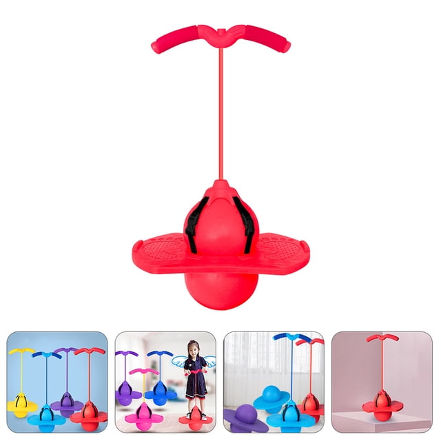 RUNROTOO 1 Ensemble de Jouets d'Extérieur pour Tout-Petits Balle Sautante avec Caoutchouc Rouge Résistant à l'Usure. Cette Balle Rebondissante Rouge Présente une Poignée Détachable et une base Robuste, Idéale pour les Jeux Extérieurs et les Activités de Mise en Forme. Fabriquée en Matériau Caoutchouc Antidéflagrant et Antidérapant, Favorise le Développement des Os et l'Activité Physique. Comprend un Gonfleur pour une Installation Facile.