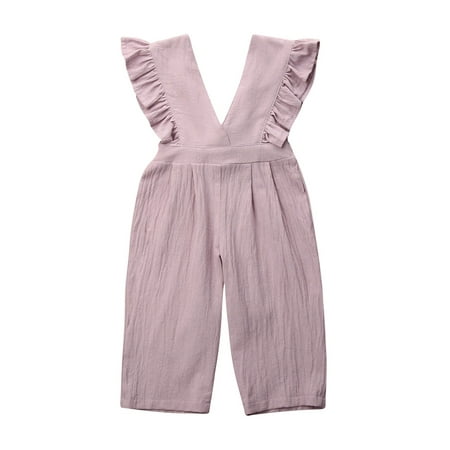

Izhansean Toddler Kids Baby Girls Romper Bodysuit Jumpsuit Outfits Clothes Set Playsuit Light Purple 5-6 Years