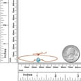 thumbnail image 4 of Gem Stone King 18K Rose Gold Plated Silver Blue Apatite Solitaire Bracelet for Women (0.82 Cttw, Round Cut 6MM), 4 of 4