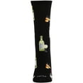thumbnail image 5 of MeMoi Wine and Cheese Bamboo Blend Crew Socks - Womens - Female, 9-11, Black, 5 of 11