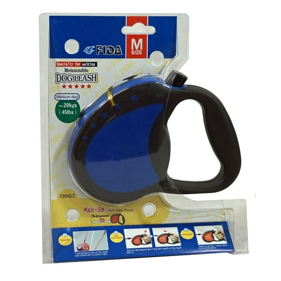 FIDA Retractable Dog Leash for Medium-Sized Dogs (Up to 45lbs)