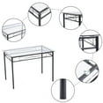 thumbnail image 2 of Dining Table Set for 4, Modern 5 Piece Dining Table Sets with Dining Chairs, Glass Rectangular Kitchen Table Set with Black Finish for Home, Kitchen, Living Room, Restaurant, L909, 2 of 9