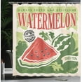 thumbnail image 3 of Ambesonne Vintage Shower Curtain, Old Faded Funny Graphic, 69"Wx70"L, Green Red Ecru, 3 of 4
