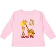 thumbnail image 3 of Inktastic My Aunt Loves Me Giraffe Boys or Girls Long Sleeve Toddler T-Shirt, 3 of 5