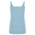 thumbnail image 6 of Timegard Womens Tank Tops Notched V Neck Sleeveless Casual Comfy Slim Fitting Mid Long Tops Summer, 6 of 7