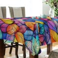 thumbnail image 5 of Yayeee Tablecloths 60" x 120" Rectangle Wrinkle Resistant Party Table Cover, Colorful Leaves, 5 of 8