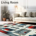 thumbnail image 2 of ODIKA 3'x5' Machine Washable Non-Slip Area Rug, Construction Play High Traffic Rug, Red, 83792, 2 of 7