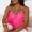 Rose Red, variant on CHICME Tank Tops For Women Summer Solid Color Spaghetti Strap Double Layers Pleated Loose Casual Chiffon Camisole With Beaded Vest Black-S