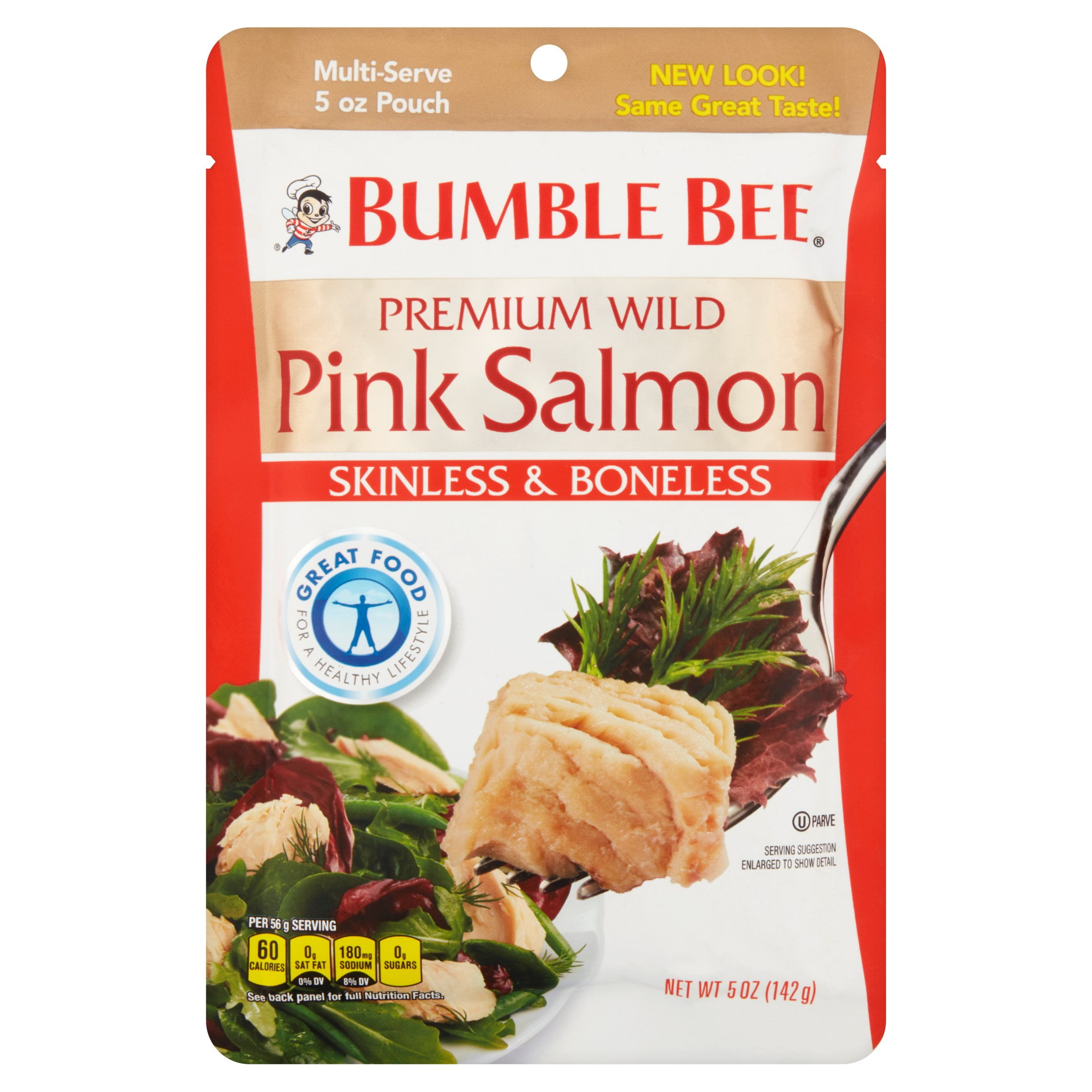 Bumble Bee Skinless & Boneless Premium Wild Pink Salmon, 5 oz by Bumble Bee Saefoods