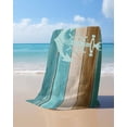 thumbnail image 4 of Blue Teal Brown Beach Towels Oversized Super Absorbent, Anchor Nautical Coastal Ocean Wooden Lightweight Bath Towel Quick Dry Sets For Bathroom/Pool/Rv Camping/Beach Play/Gym Room/Picnic 30"x60", 4 of 8