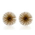 thumbnail image 4 of HomeRoots 568886 Gold Iron Decorative Spiky Sphere Tabletop Sculptures - Set of 2, 4 of 4