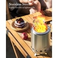 Portable Small Fire Tusivo Tabletop Fire Pit, 6.1 inches Small Portable Table Top Firepit ...