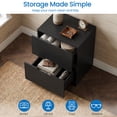 thumbnail image 3 of May in Color 2-Drawer Nightstand Set of 2, Handless Bedside Table for Bedroom, Living Room, Hallway, Black, 3 of 9