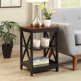 thumbnail image 4 of Convenience Concepts Oxford Table d'Appoint, Fini Noir et Bois Cerisier, 4 of 6