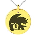 thumbnail image 3 of Tioneer Stainless Steel 3rd Gen Bagon Shelgon Salamence Pokémon Engraved Small Medallion Circle Charm Pendant Necklace, 3 of 4