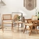 thumbnail image 3 of Juego de 2 Sillas Decorativas Costway Sillas de comedor Modernas Imitación ratán Natural 50 x 52 x 81 cm, 3 of 9